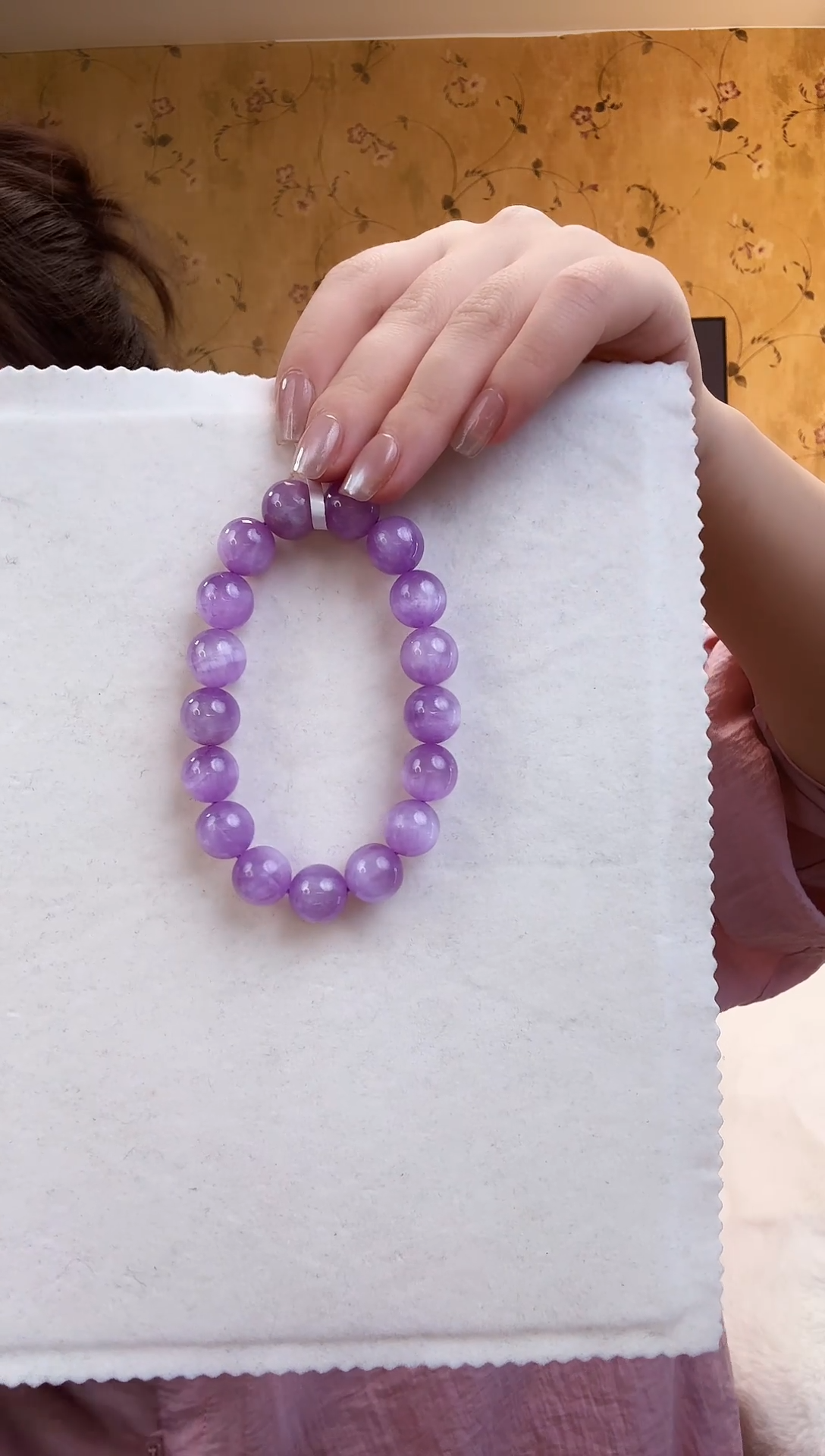 【闪购商品】锂辉石手串未镶嵌紫锂辉手串约13M