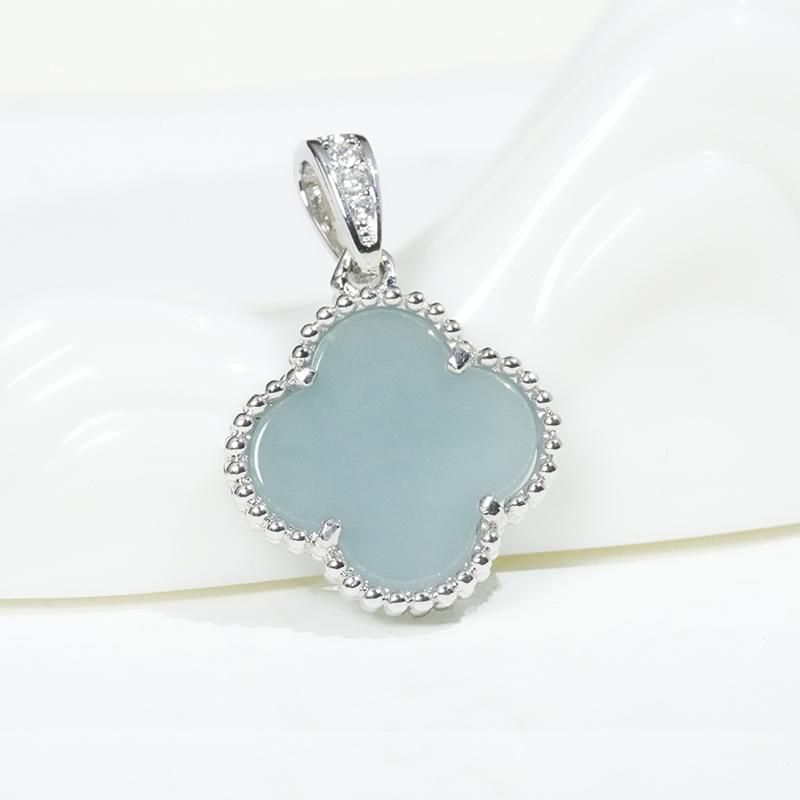 【小胖翡翠】天然翡翠幸运草吊坠A货轻奢日常百搭(不含链)多样性发1