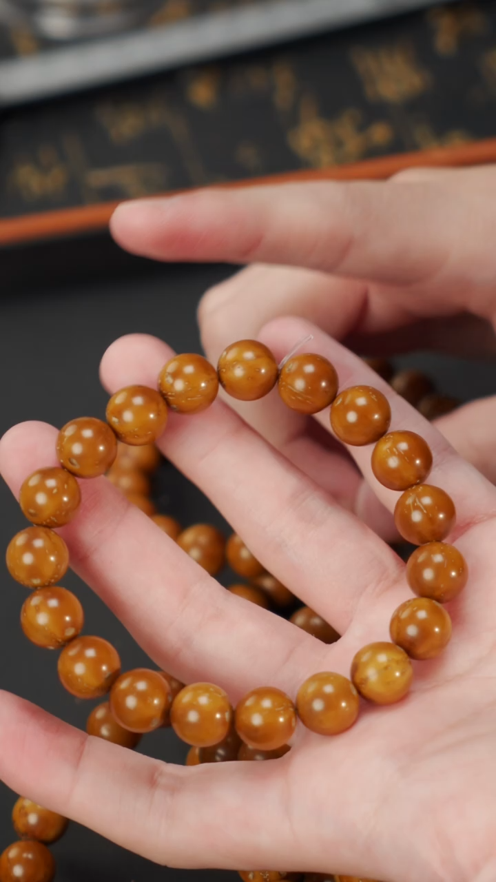 紫金鼠手串纯色光珠11+