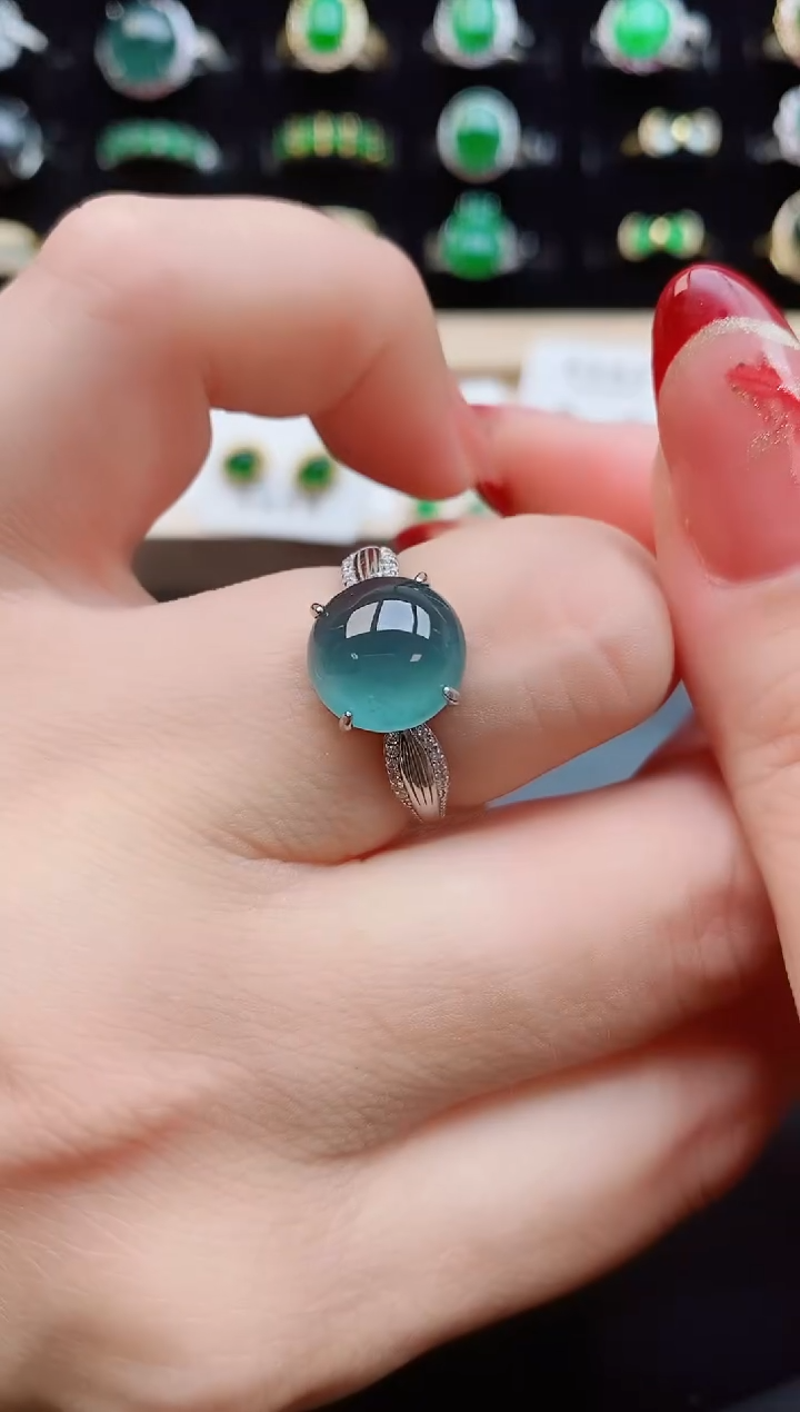 【闪购商品】翡翠戒指银S925镶嵌121212