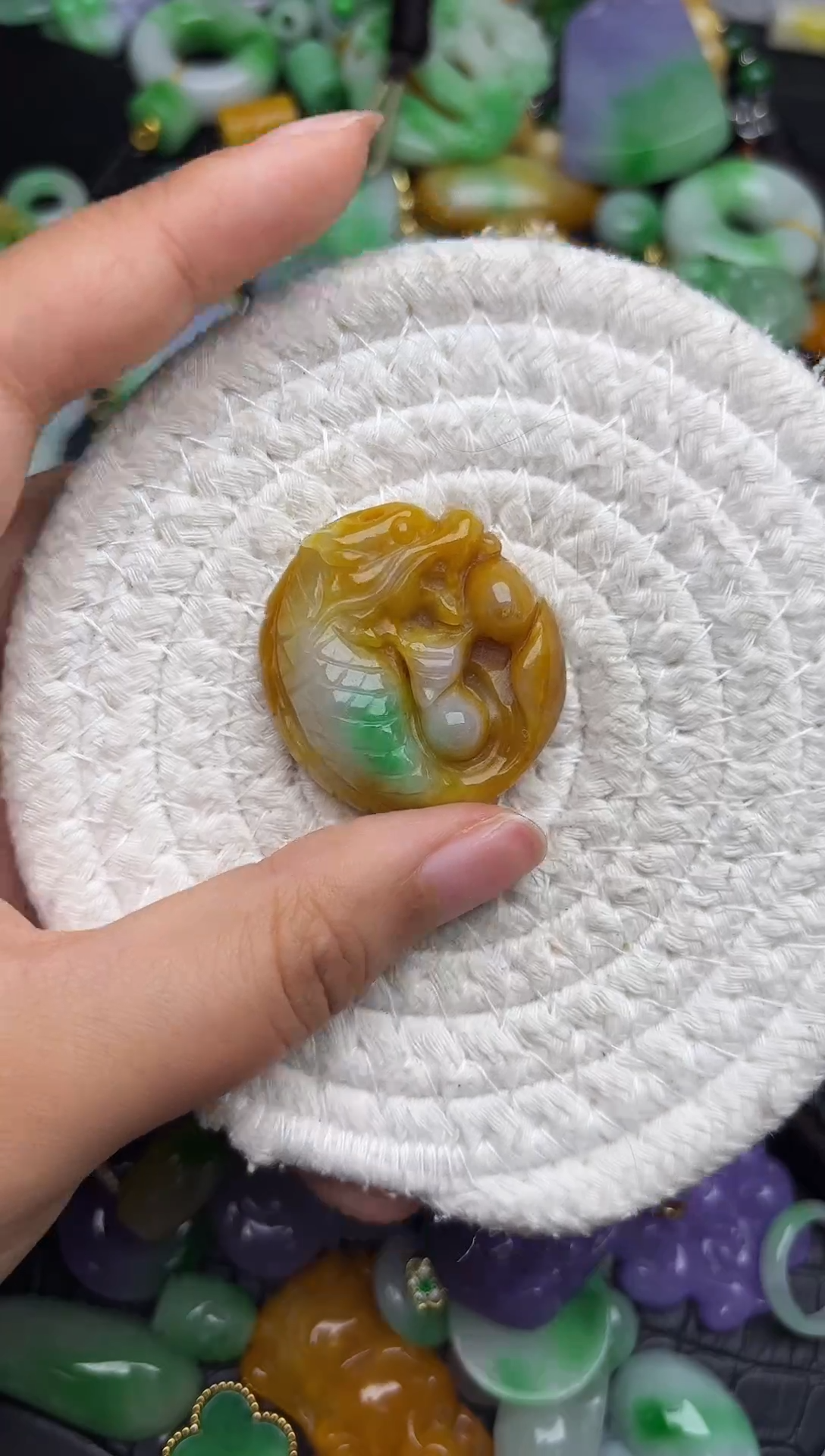 颈饰未镶嵌翡翠缅甸翡翠吊坠