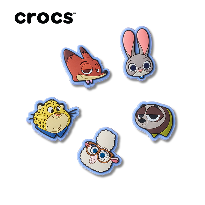 CROCS/卡骆驰【疯狂动物城】合作系列洞洞鞋鞋花时尚潮流官方配件