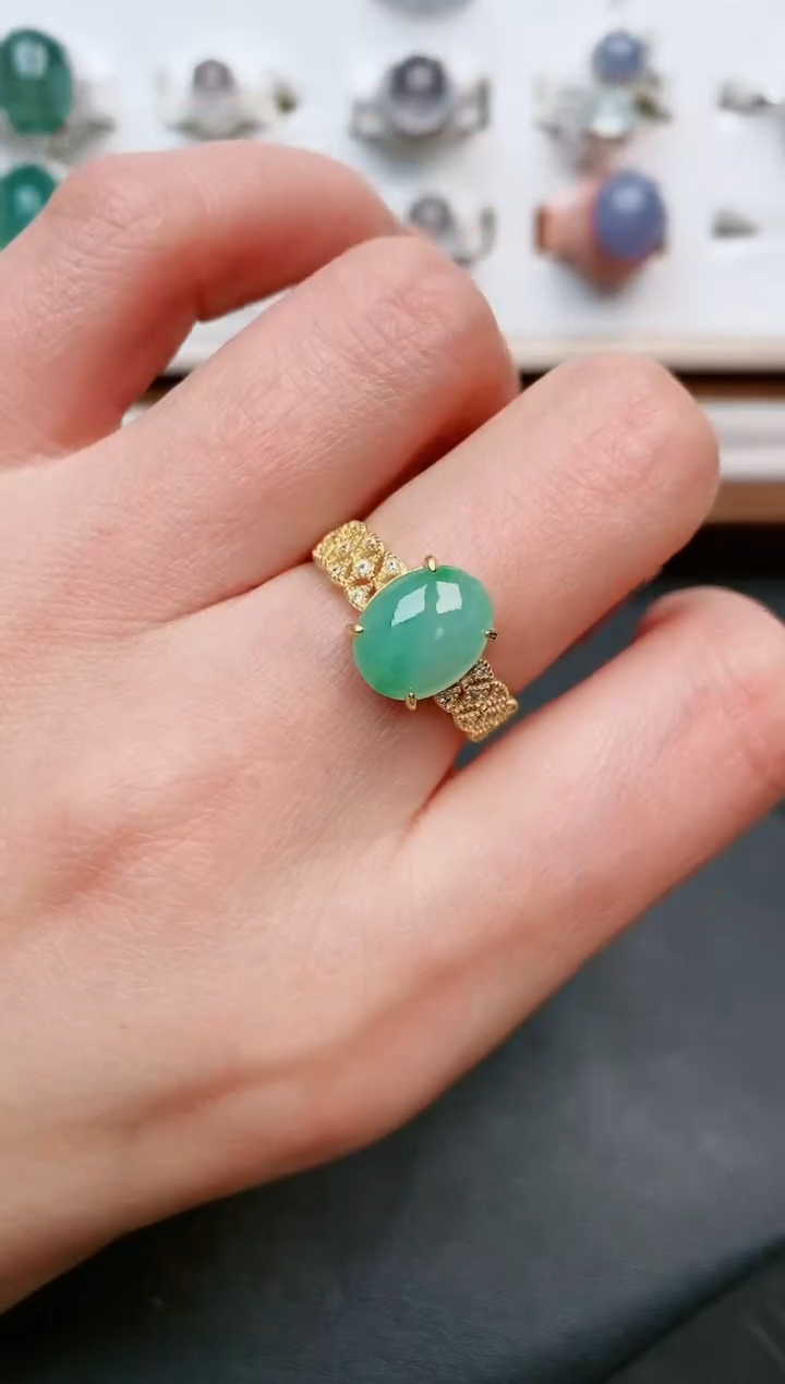 【闪购商品】翡翠戒指银S925镶嵌....