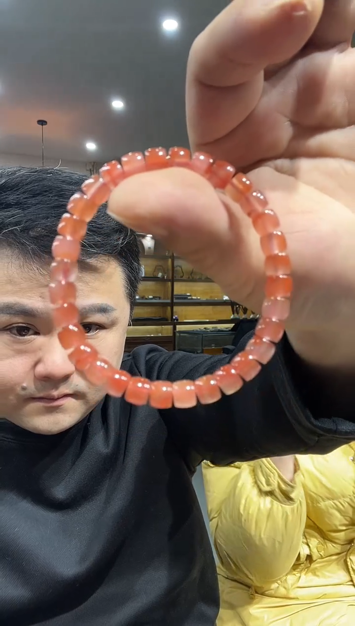 未镶嵌手串南红玛瑙冰飘南红手串卡7+
