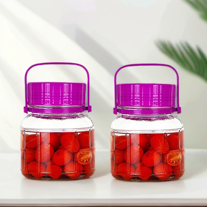 【2斤两只装】玻璃泡菜罐子家用咸菜腌制辣椒酱专用罐子韭花酱分装