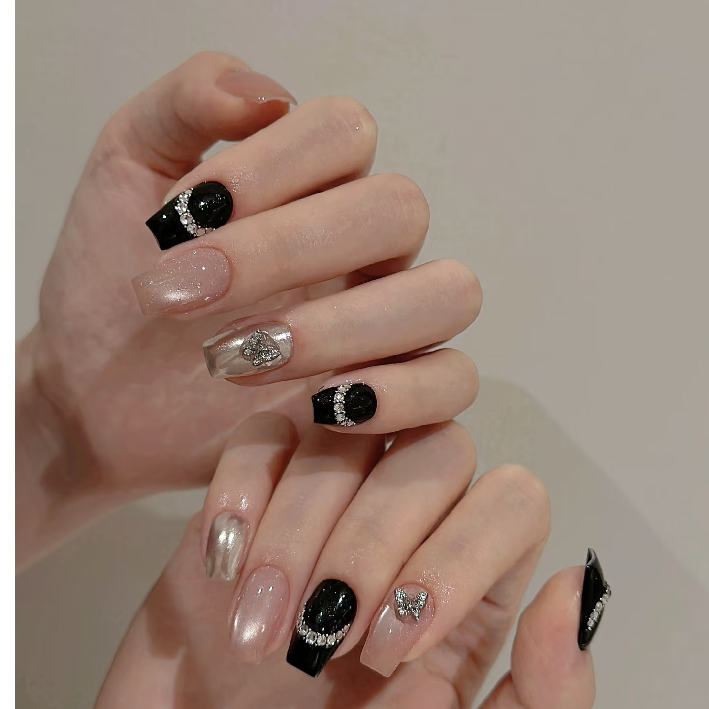 纯手工定制高端长款美甲