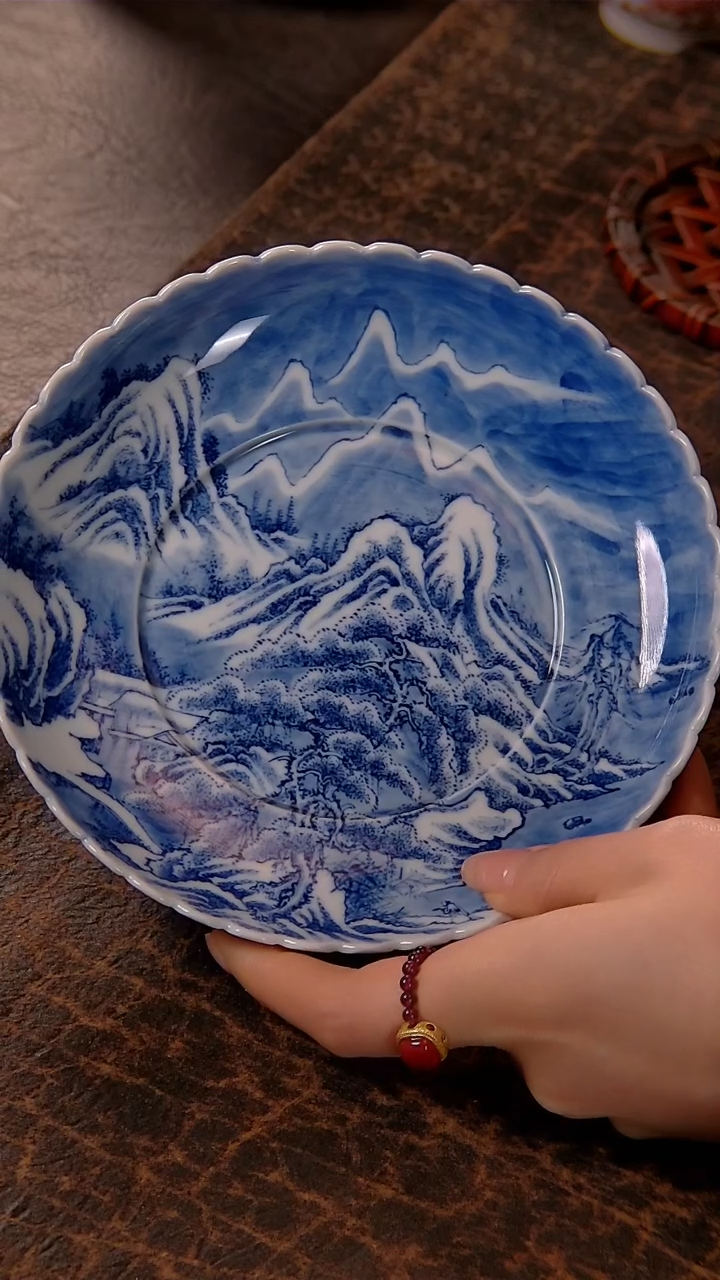 【闪购商品】杯HLX陶瓷雪景高脚壶承