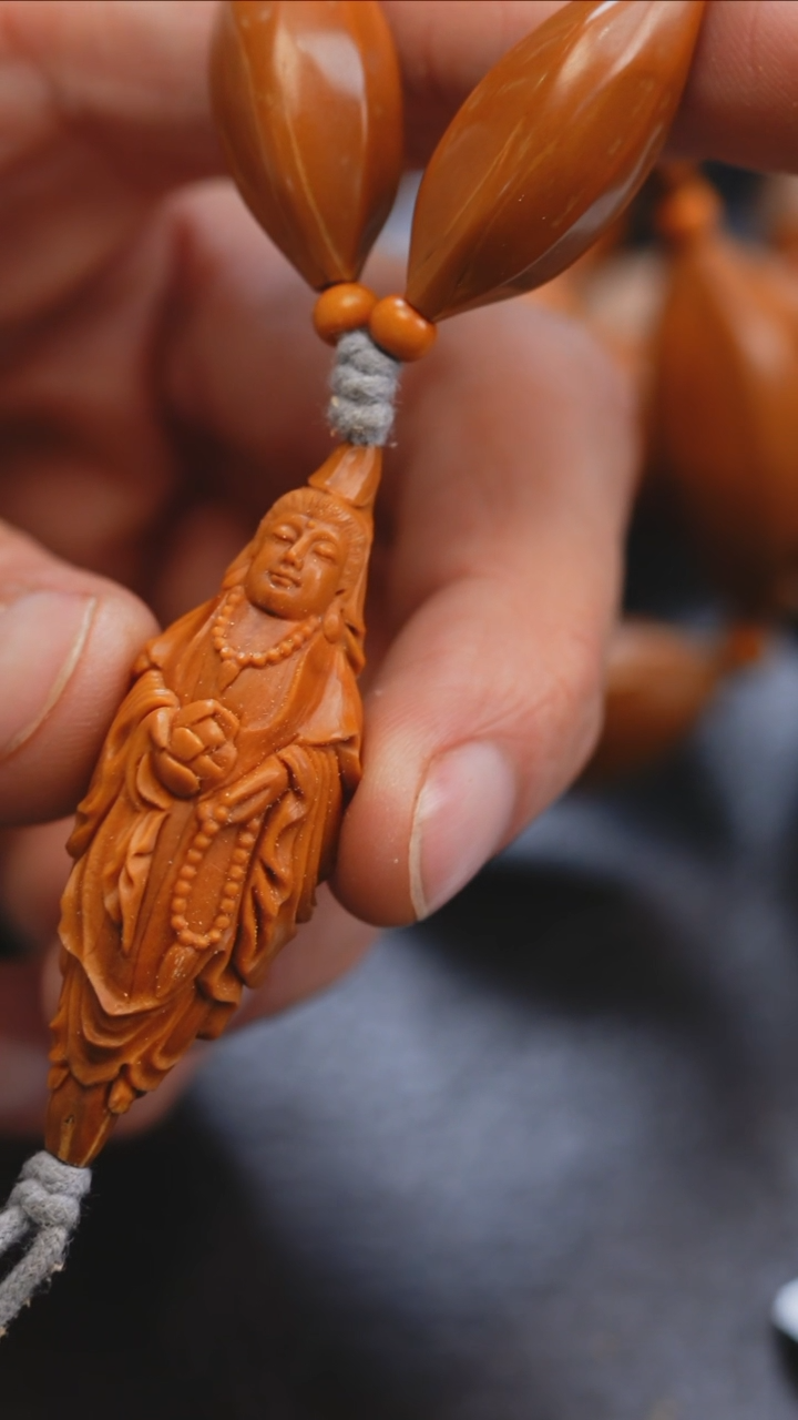 【闪购商品】橄榄核吊坠苏工橄榄核