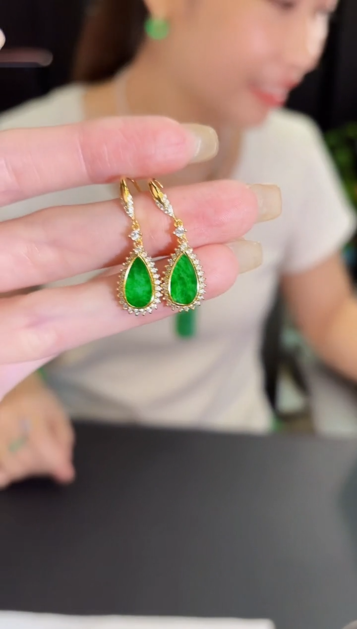 翡翠未镶嵌耳饰缅料A货/多样性发货/一件