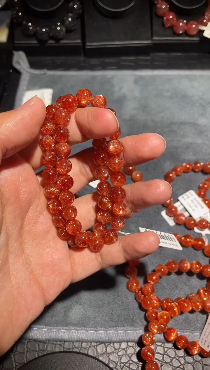 【闪购商品】日光石手链未镶嵌金太阳单圈A8（多样性发其一）