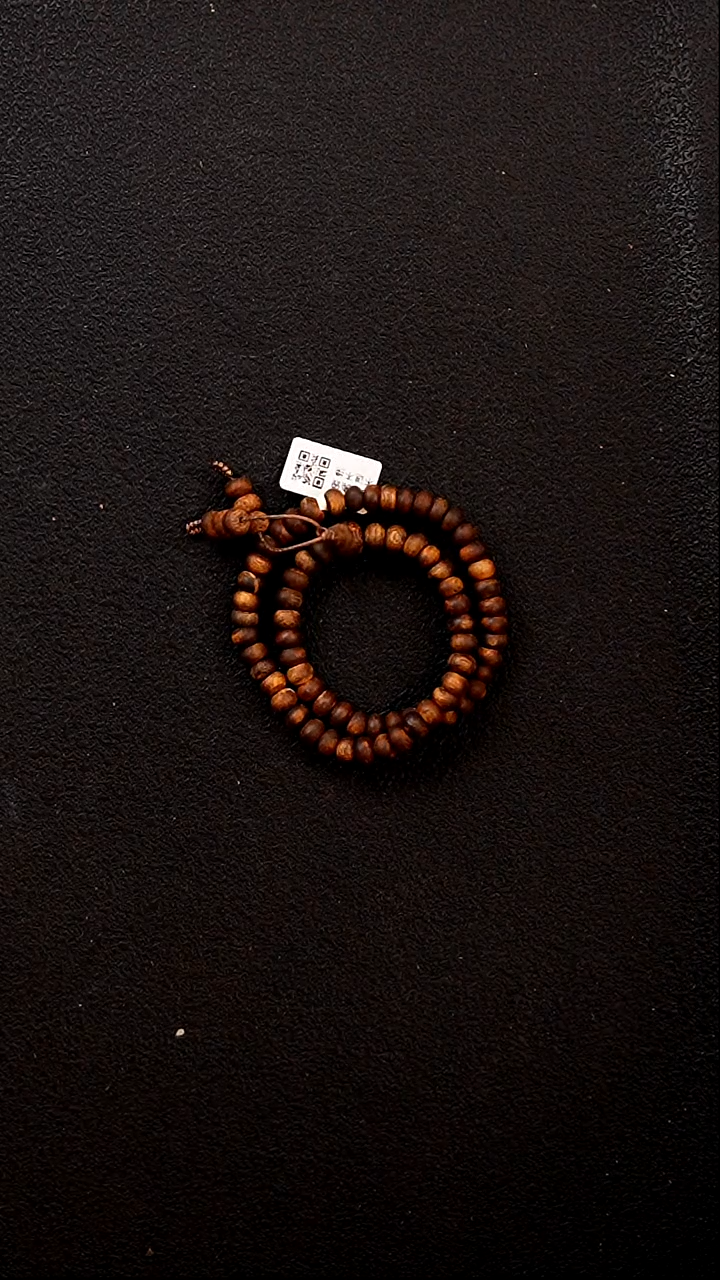 沉香手串7-8mm莺歌绿棋楠 随型算盘珠双圈