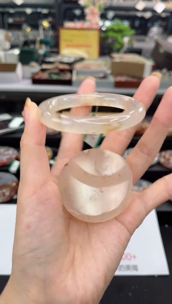 【闪购商品】石英质玉手镯未镶嵌53圈口（赠品镯心）36649