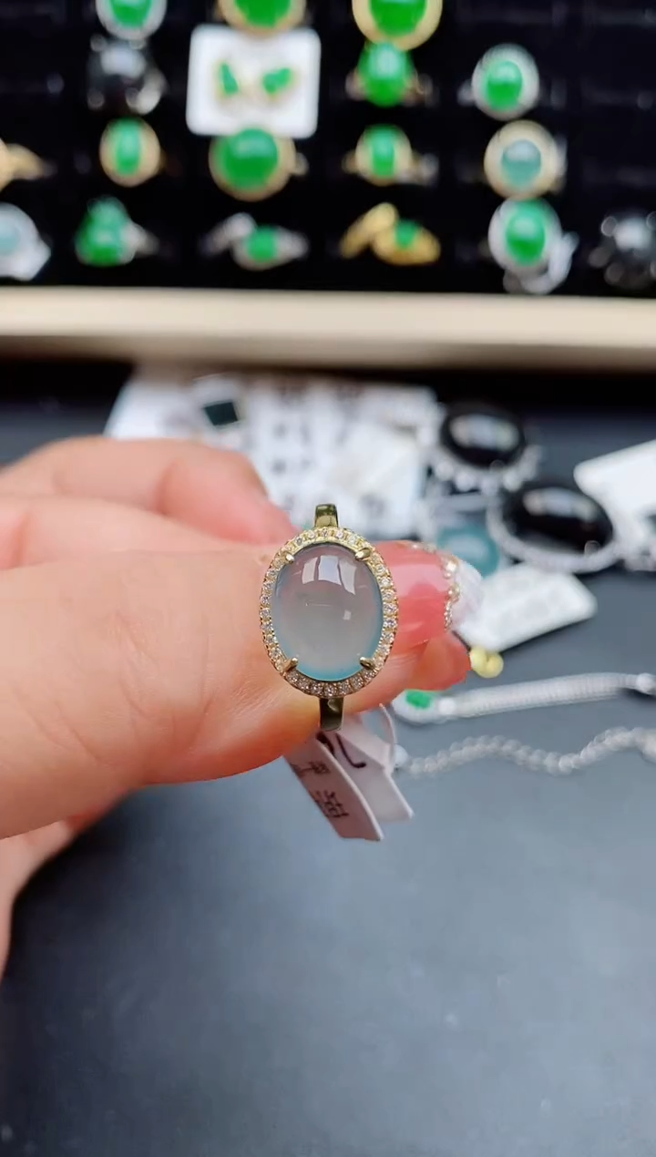 【闪购商品】翡翠戒指银S925镶嵌12122
