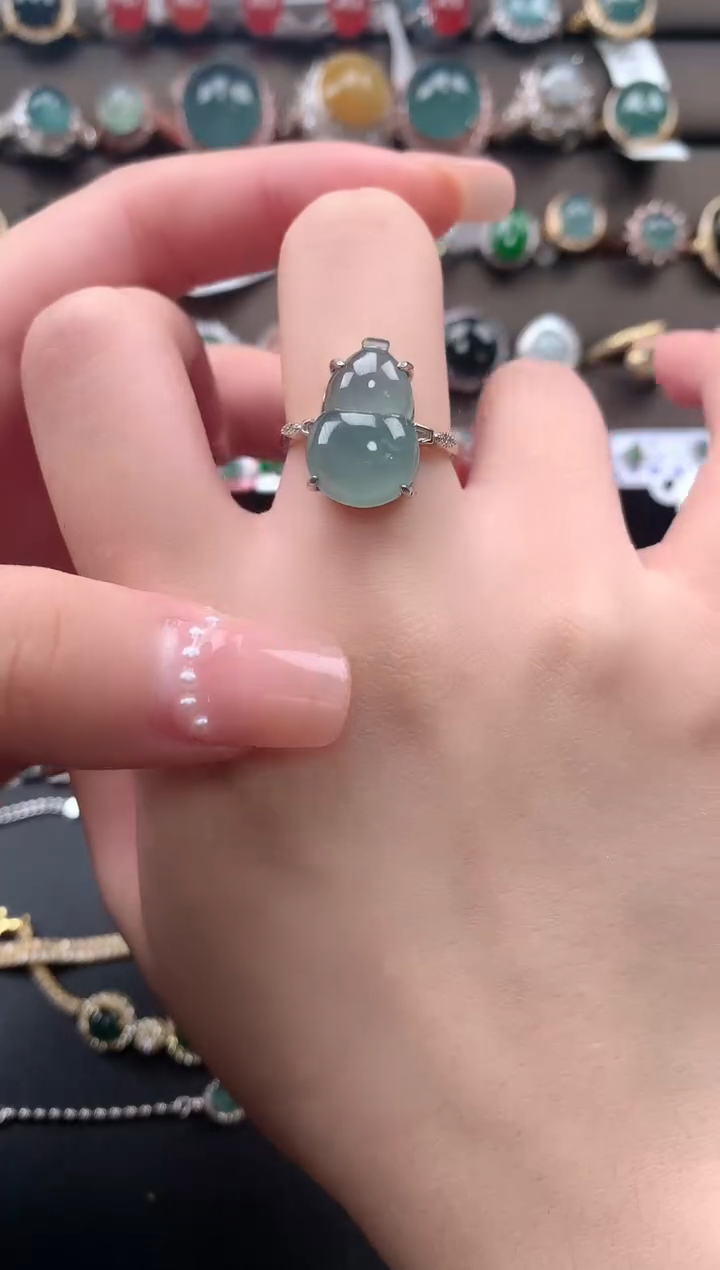 【闪购商品】翡翠戒指银S925镶嵌5124521