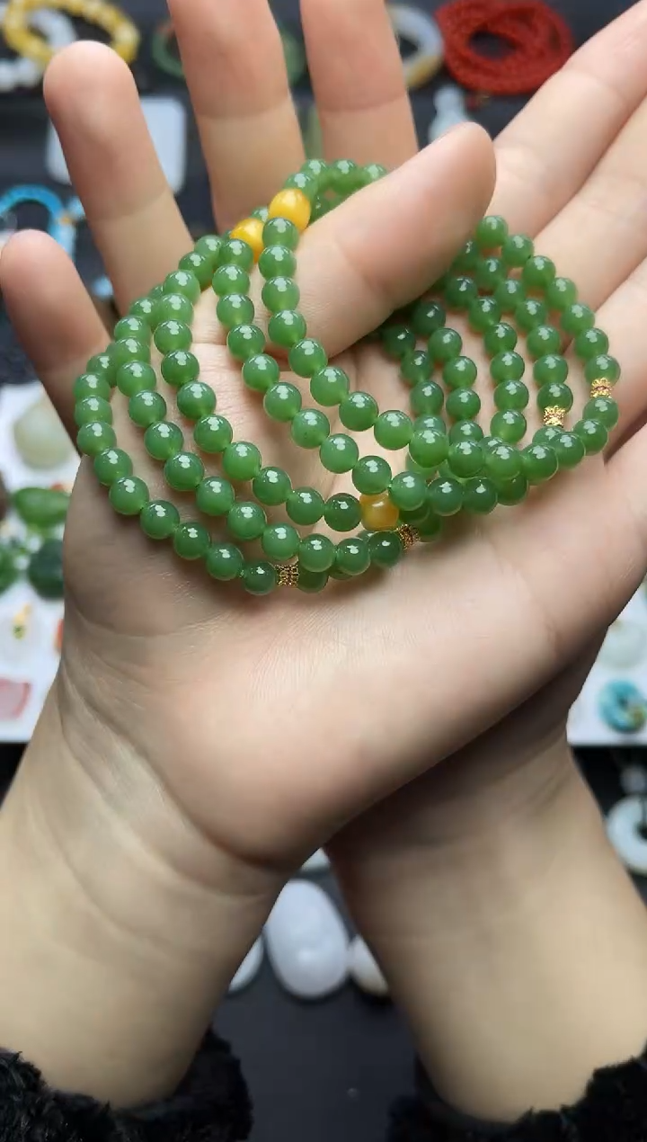 未镶嵌手串和田玉单圈手串多样性拍一发一06