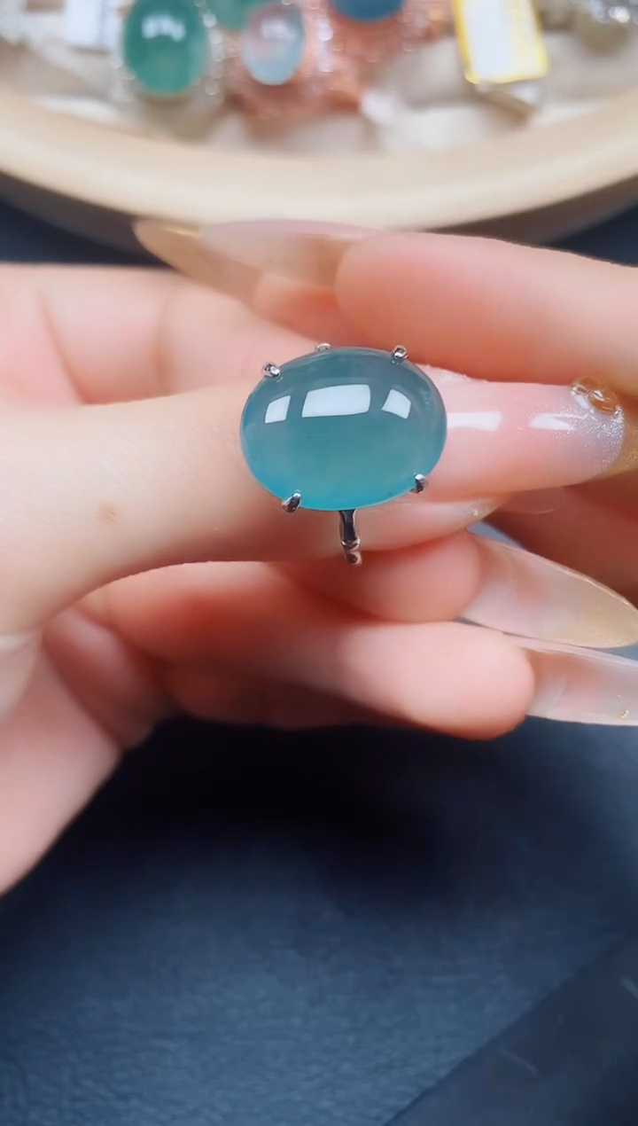 【闪购商品】翡翠戒指银S925镶嵌翡翠