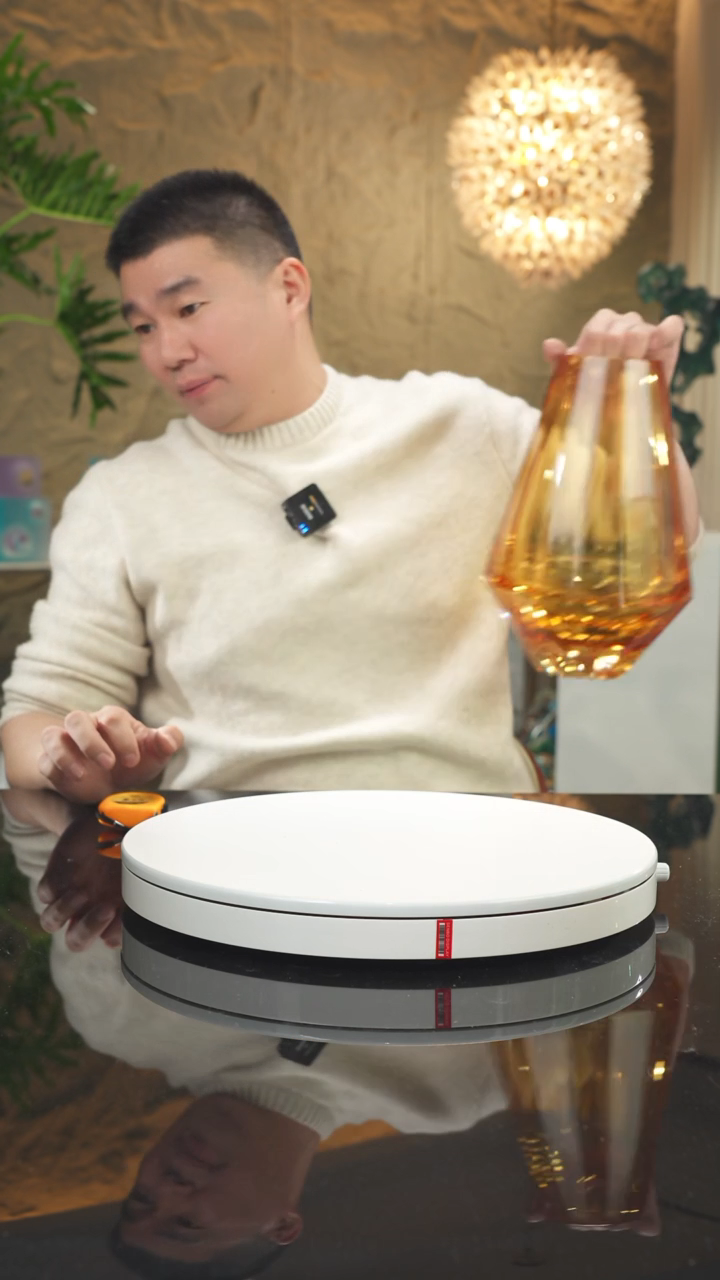 【闪购商品】摆件琥珀切面花瓶大号