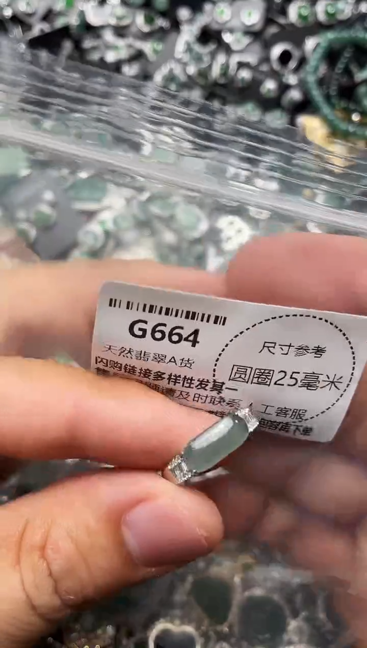 翡翠未镶嵌颈饰G664戒指