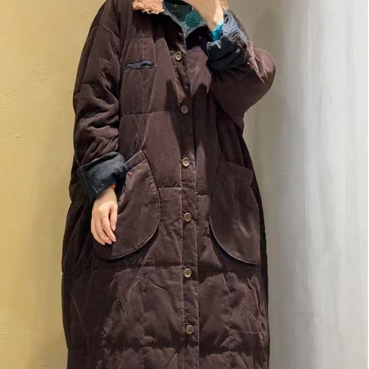 2024冬季缺一色新款羽绒服TU-M35862时尚休闲百搭宽松加厚中长款