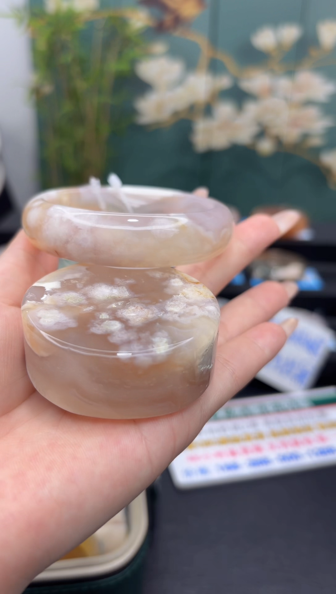 【闪购商品】石英质玉未镶嵌手镯A22(58圈赠送镯心)