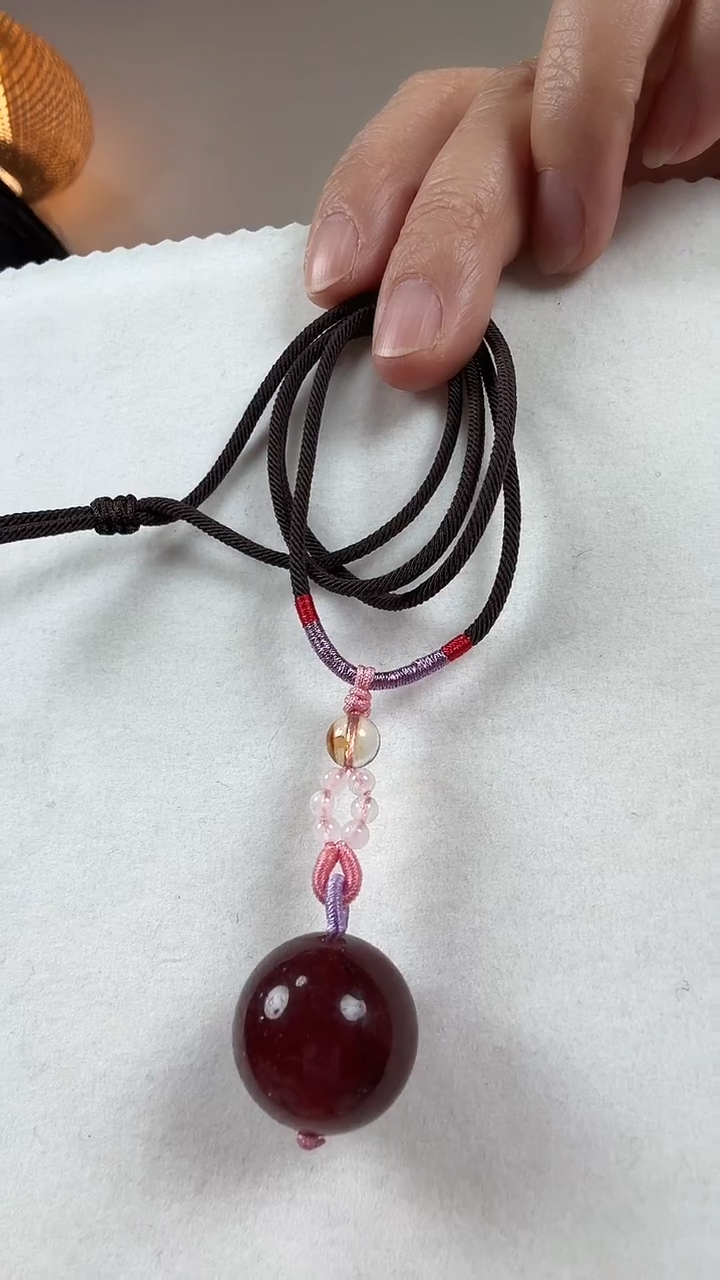 天然辰砂草莓晶珠