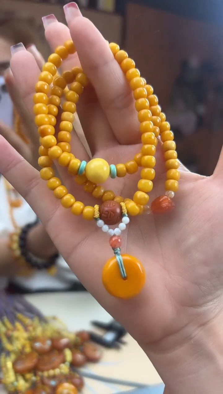 【闪购商品】琥珀裸石未镶嵌蜜蜡锁骨链多样性发一条