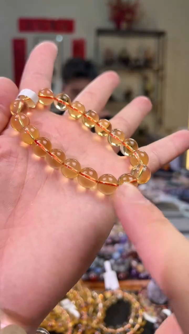 【闪购商品】黄晶手串未镶嵌10.5+mm巴西黄水