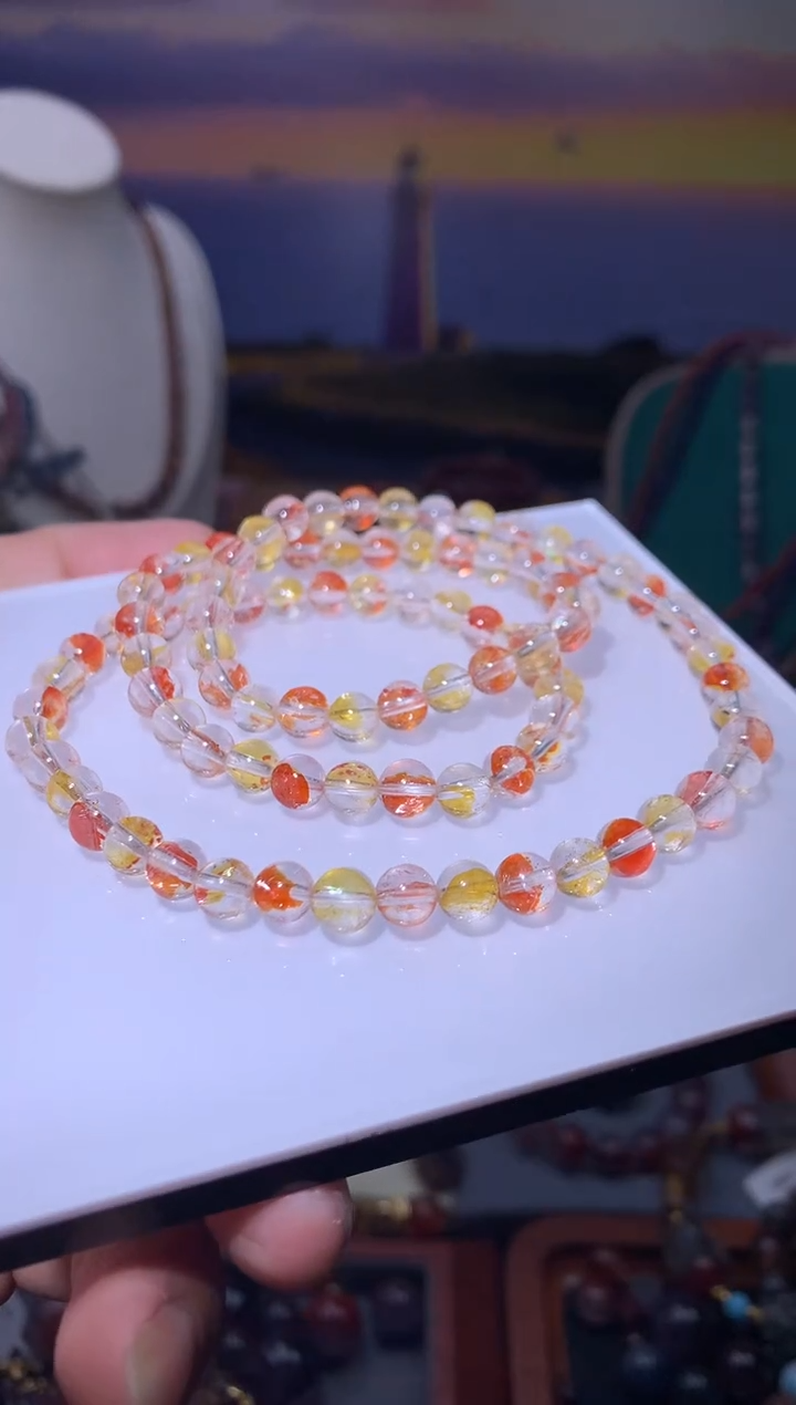 未镶嵌珠宝半成品水晶?****?锦鲤胶花多圈项链，6m+