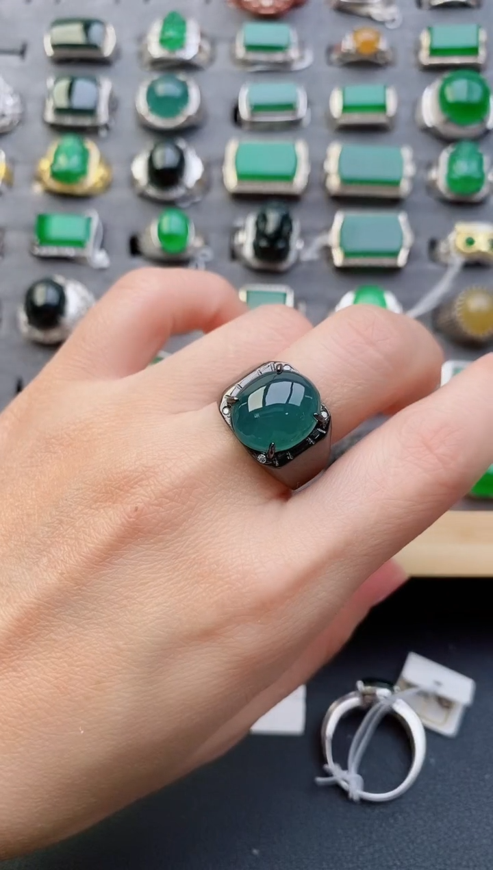 【闪购商品】翡翠戒指银S925镶嵌1212