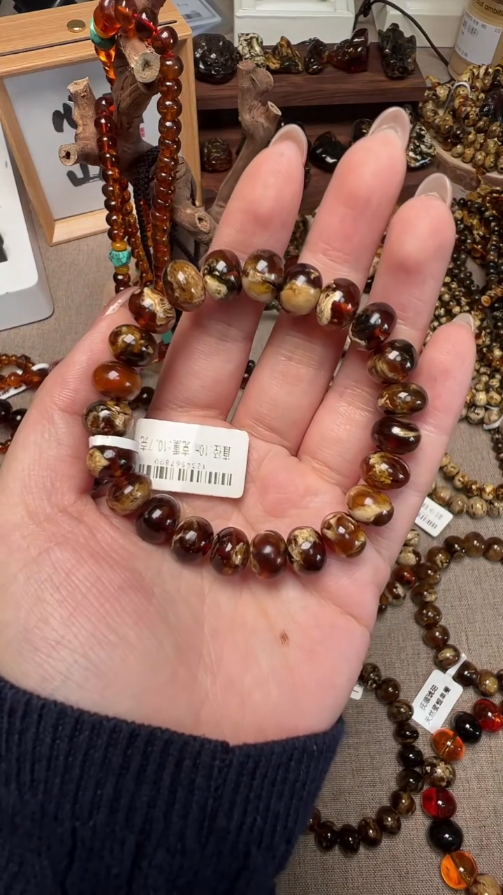 【闪购商品】琥珀手链未镶嵌抚顺琥珀