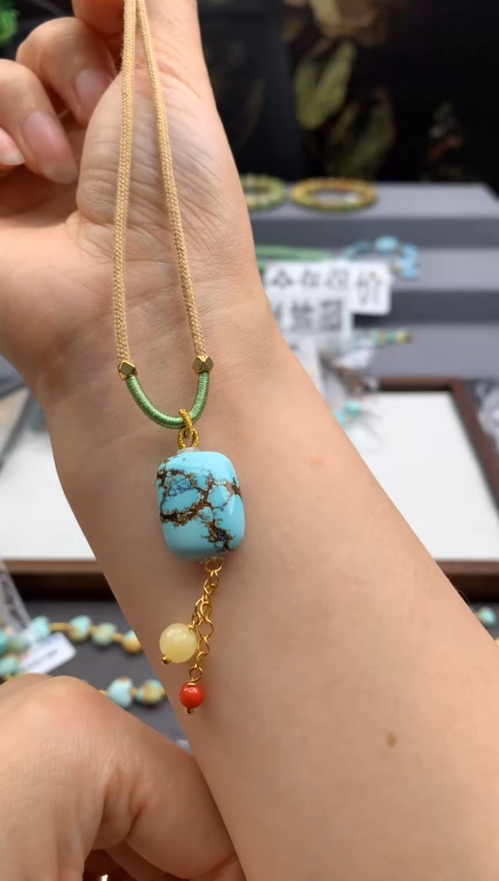 未镶嵌绿松石锁骨链茜.Q88