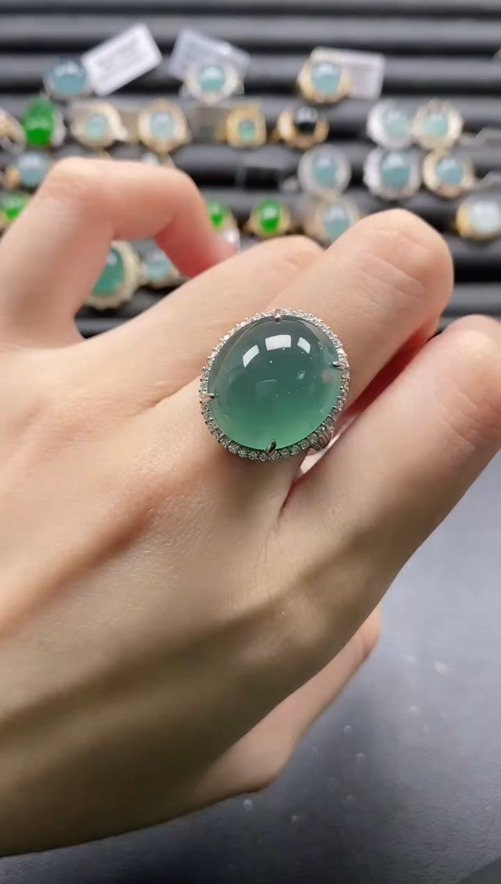 【闪购商品】翡翠戒指银S925镶嵌1111