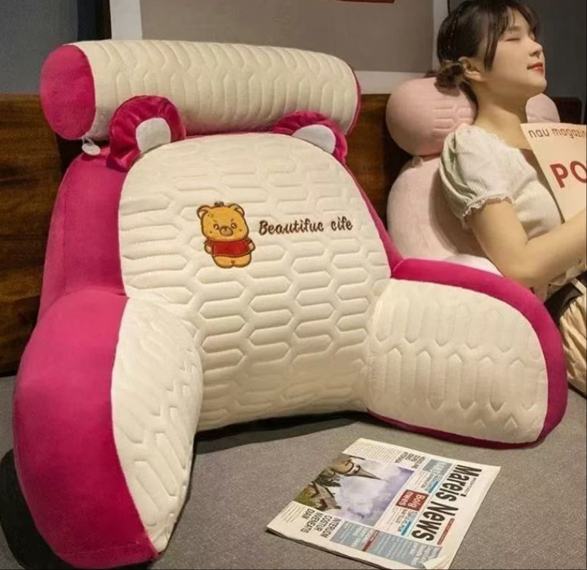 冰丝乳胶大靠背枕软包床头靠枕看书沙发护腰四季通用