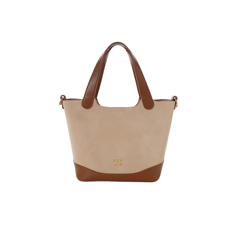 稻草人2025新款轻奢简约水桶包菜篮子女士手提单肩包时尚斜挎包