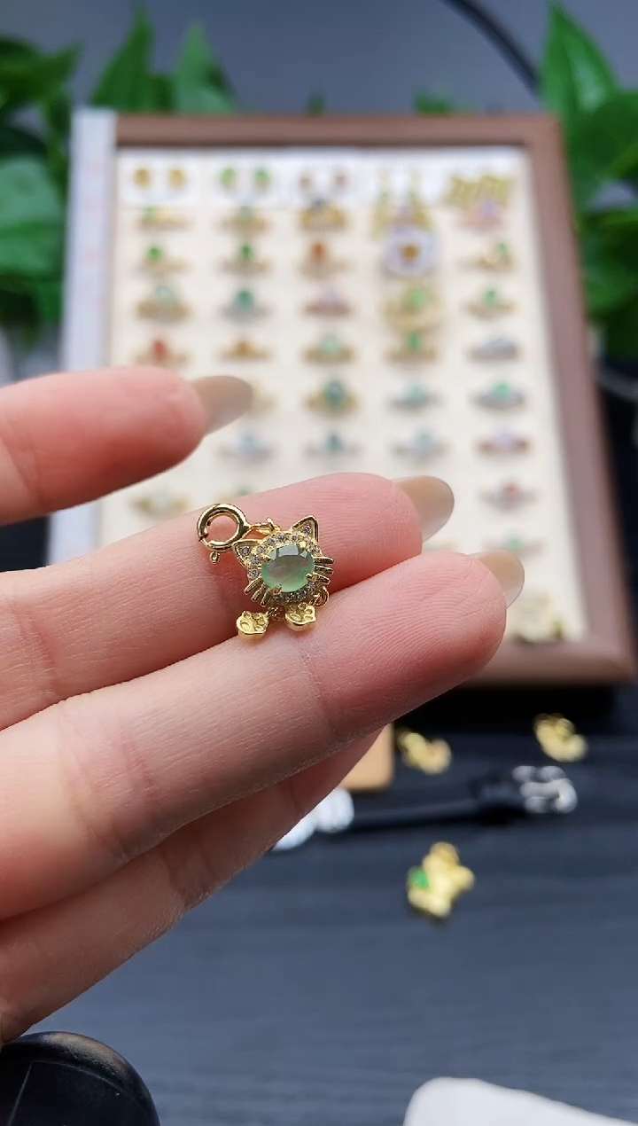 颈饰银S925镶嵌翡翠1