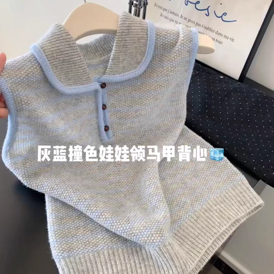 认准品质原版高货针织马甲背心女秋冬宽松叠穿无袖坎肩外搭上衣