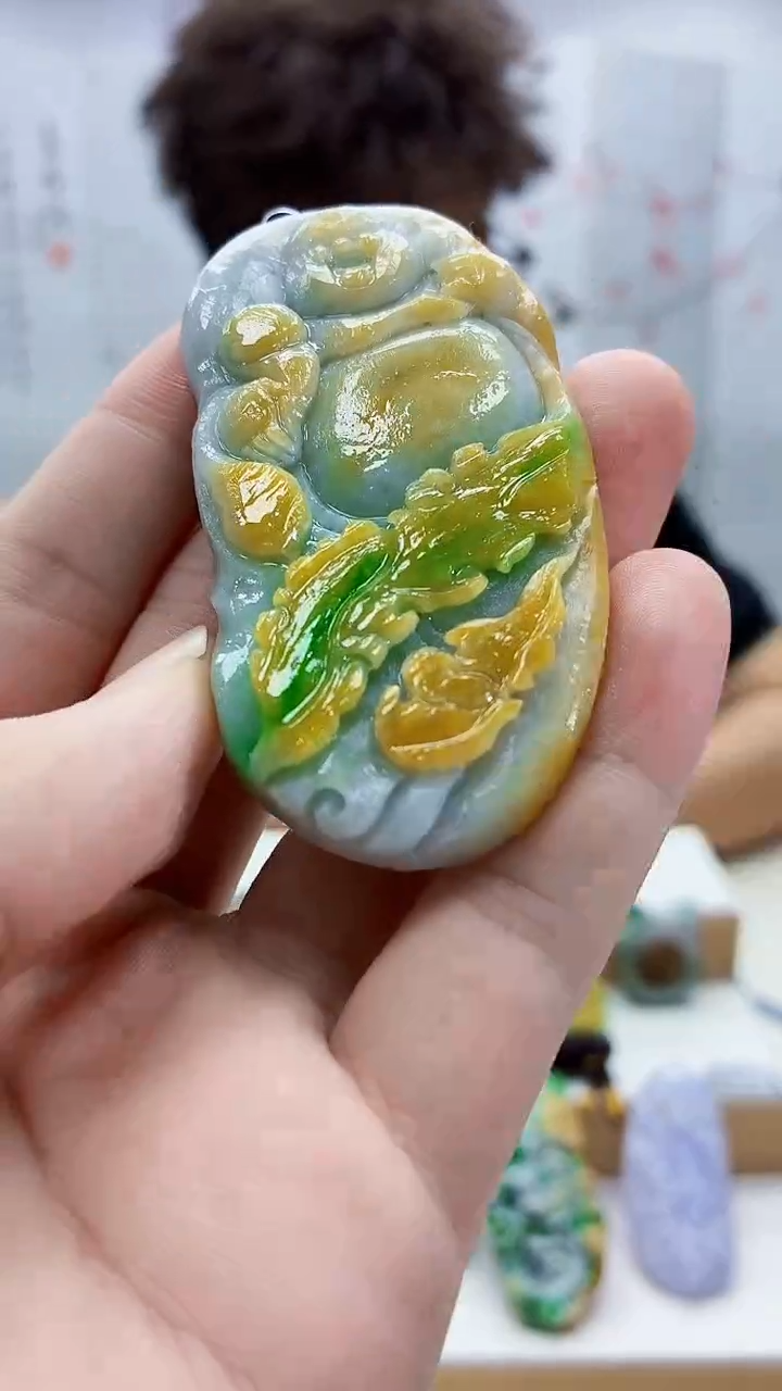 未镶嵌定制翡翠4688bb-毛货挂件16