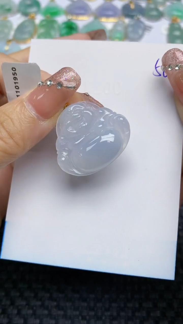 【闪购商品】翡翠颈饰18K金镶嵌天然A货翡翠 56