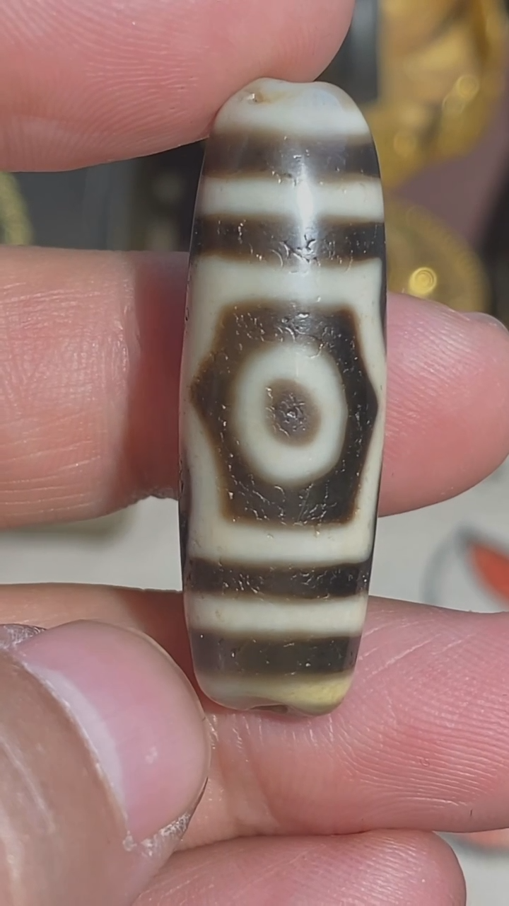 【闪购商品】玛瑙/玉髓单珠未镶嵌多样性发其一（三眼）