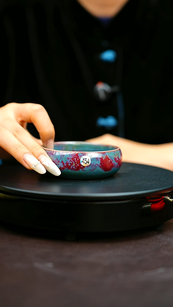 454#原矿钧瓷炉钧釉普洱杯