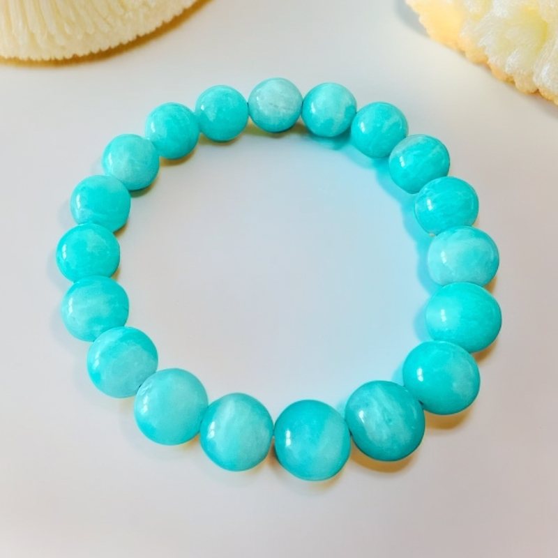 老矿天河石蓝色单圈