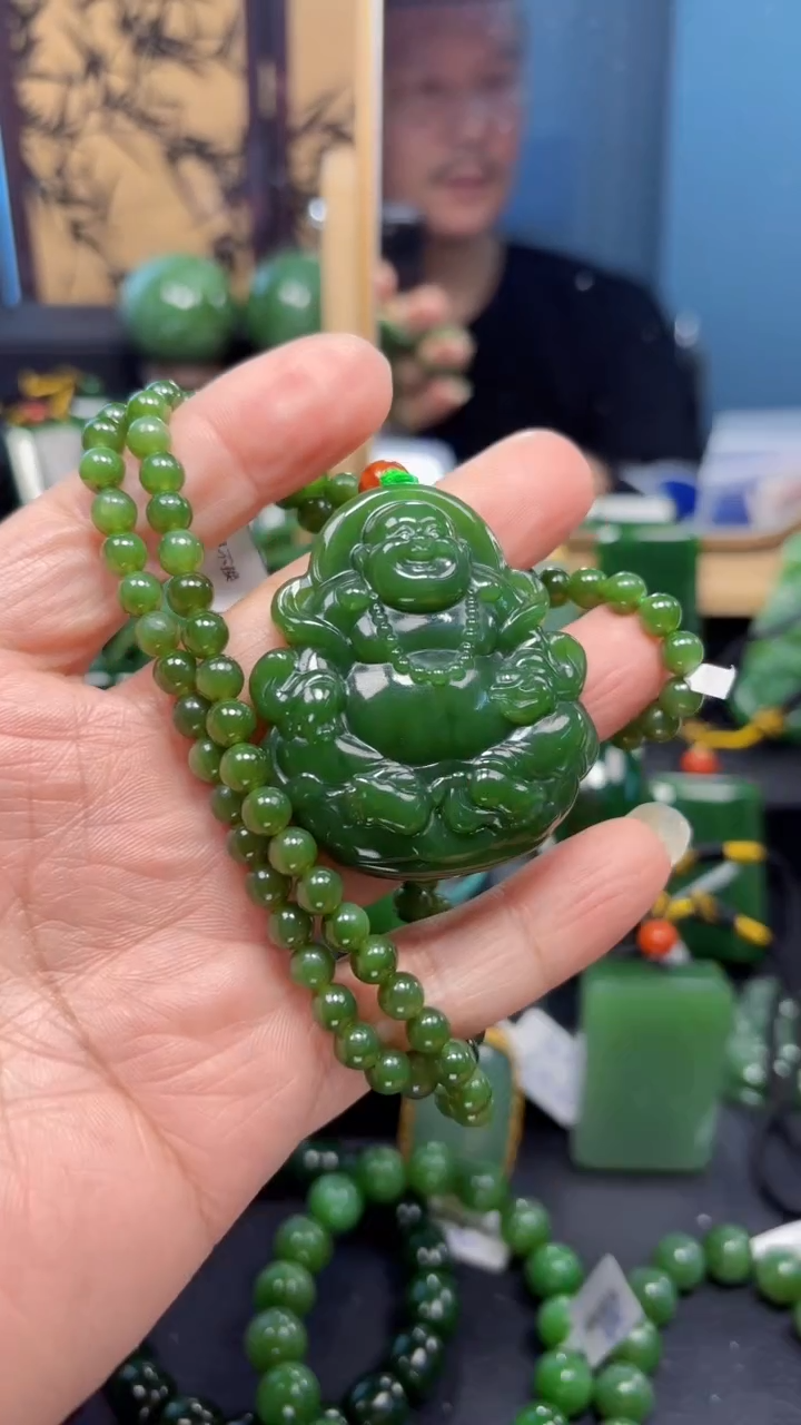 【闪购商品】和田玉（碧玉）吊坠(赠链)未镶嵌1