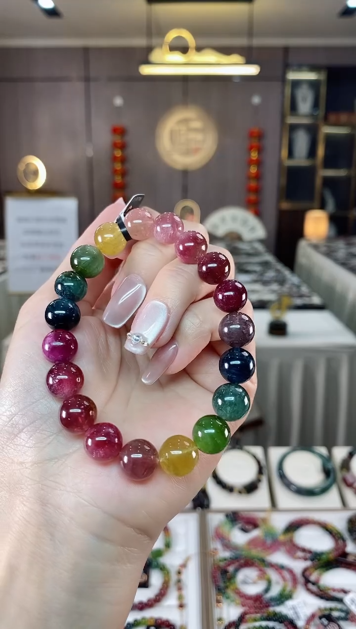 【闪购商品】碧玺单圈手串10mm+未镶嵌多样性发一条）hon