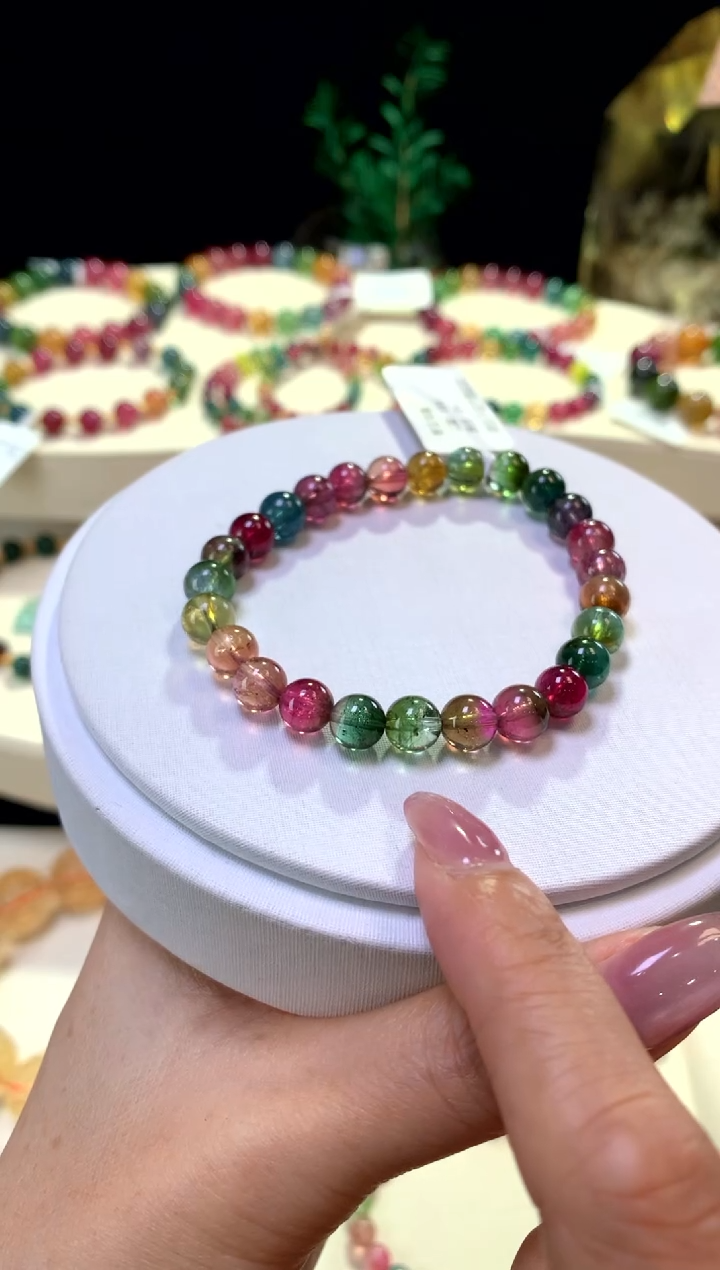 【闪购商品】碧玺手链未镶嵌【梦源珠宝】天然碧玺单圈手链