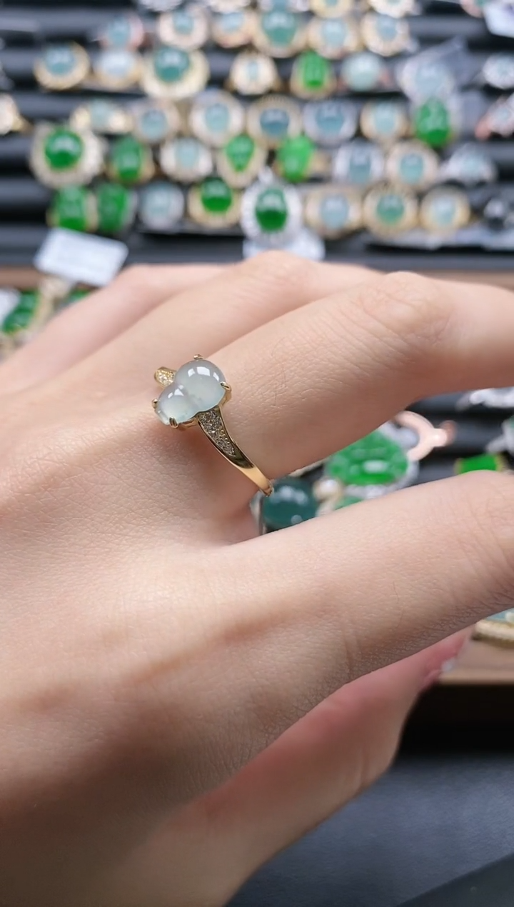 【闪购商品】翡翠戒指银S925镶嵌51151