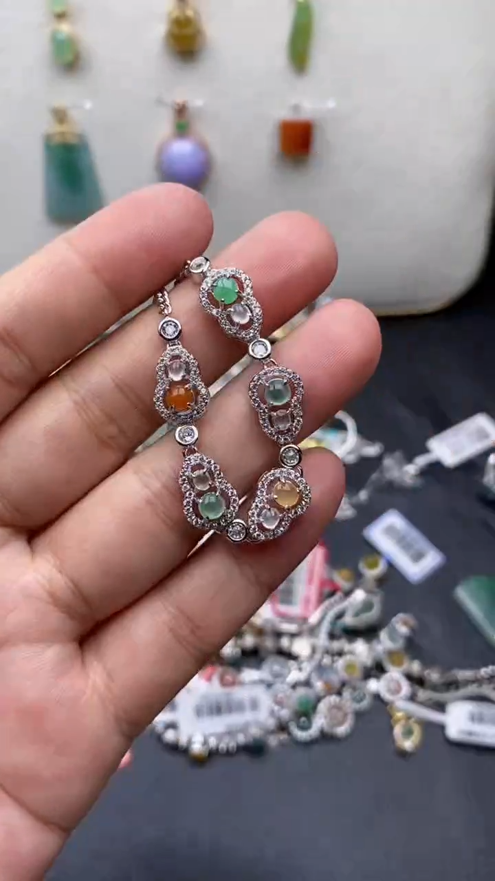 银S925镶嵌戒指翡翠3