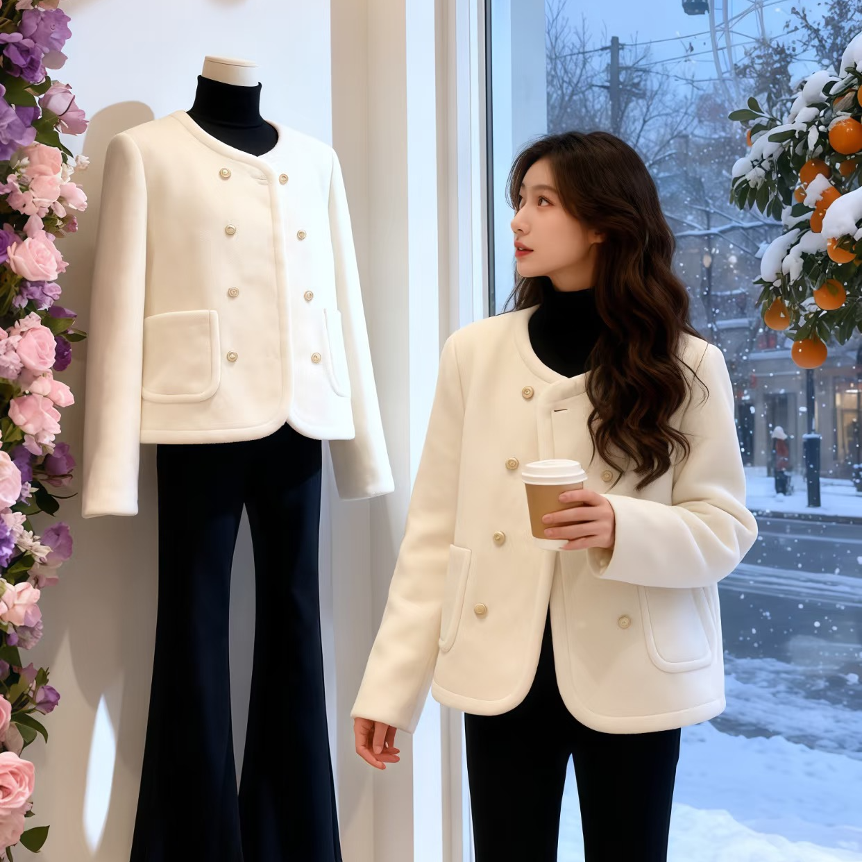 【直播专享】编码701-750短外套加厚长袖直筒型常规款冬季短款百搭