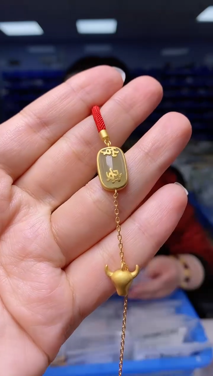 【闪购商品】和田玉手链银S925镶嵌SL4540