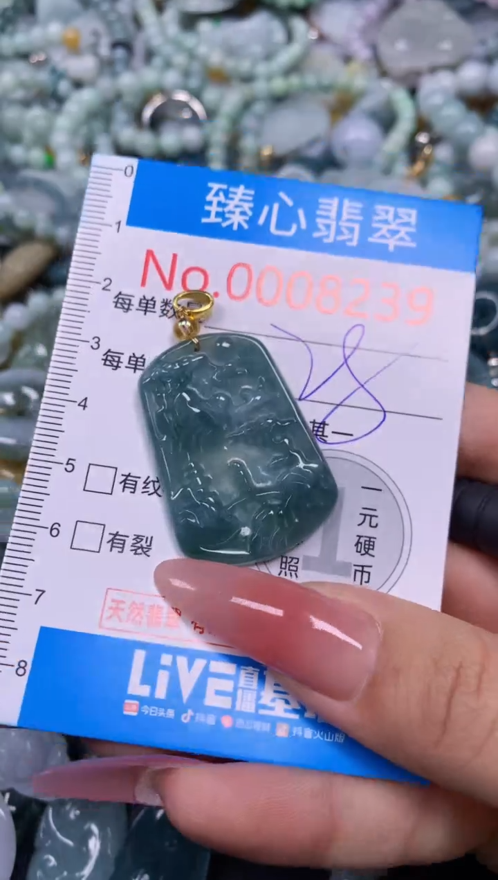 【闪购商品】翡翠颈饰未镶嵌含绳0008239