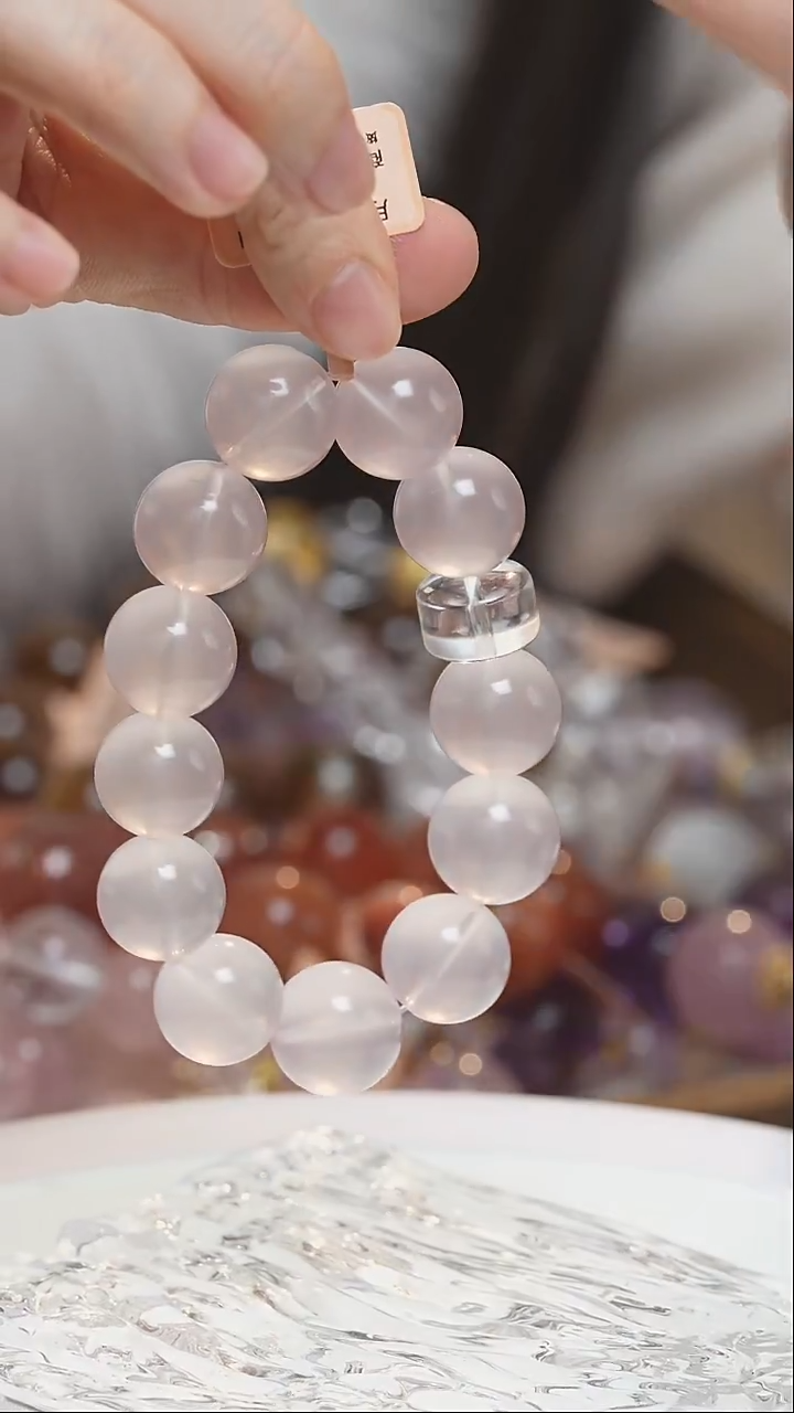 未镶嵌手串水晶粉水晶手串·DD0025MA092L027
